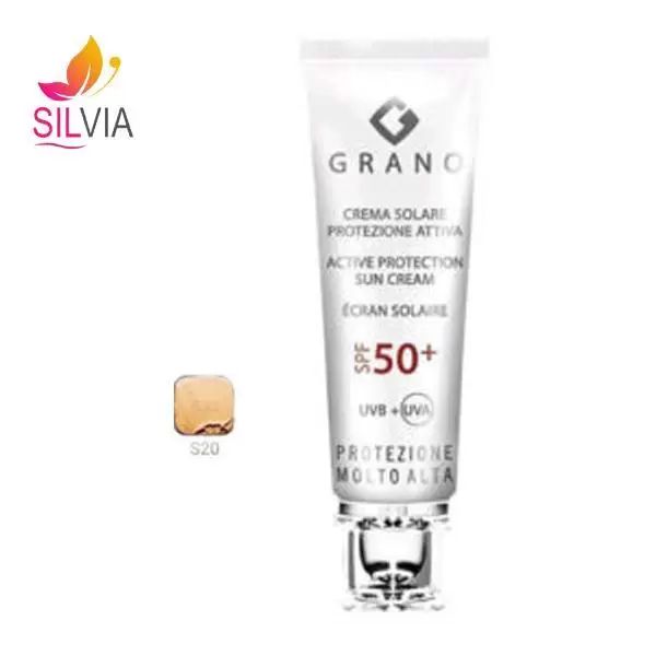 ضد آفتاب رنگی گرانو SPF50 حجم ۳۰ میل کد رنگ S20 با پایه گندمی ملایم ضد آفتاب رنگی گرانو SPF50 حجم ۳۰ میل کد رنگ S20 با پایه گندمی ملایم